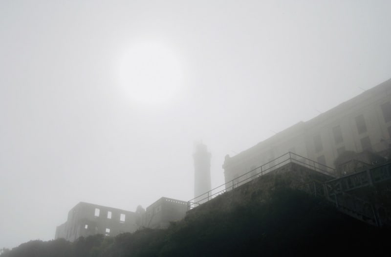 Alcatraz in mist