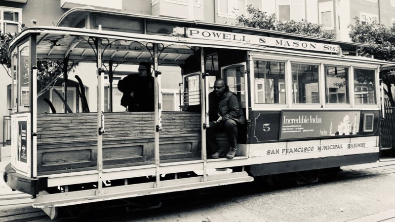 Cable car in San Francisco