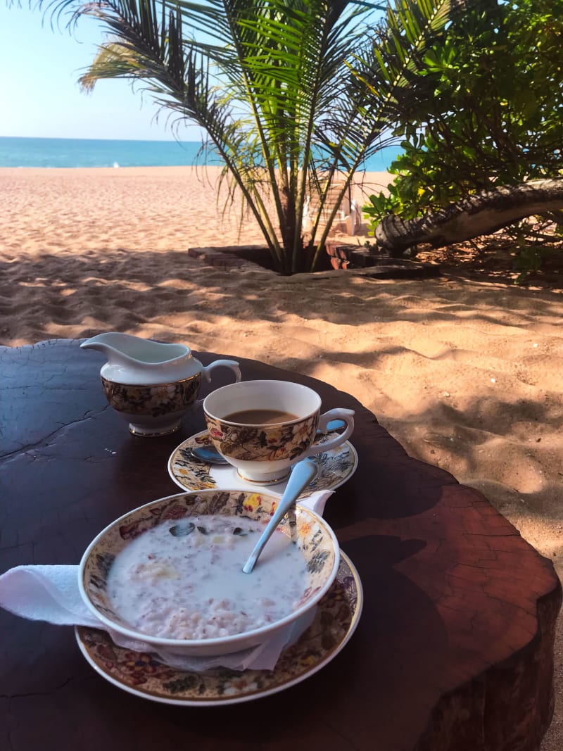 Tea on the beach at Tangalle