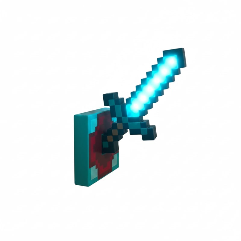 Minecraft Diamond Sword Fridge Magnet – Pixel Gaming Décor