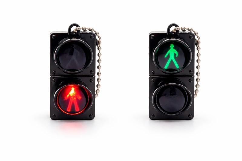 Traffic Pedestrian Signal Keychain – Urban Style Mini Bag Charm