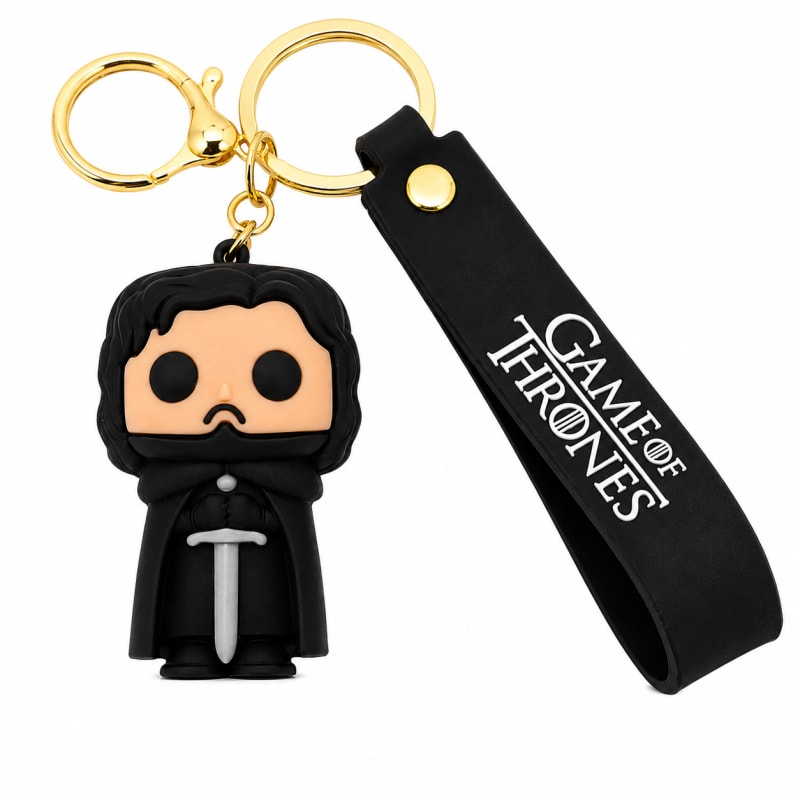 Game of Thrones John Snow Rubber Keychain – Fantasy Bag Charm