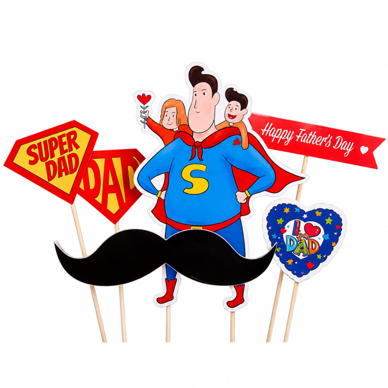 Super Dad Cake Topper – Father's Day & Birthday Cake Decoration
