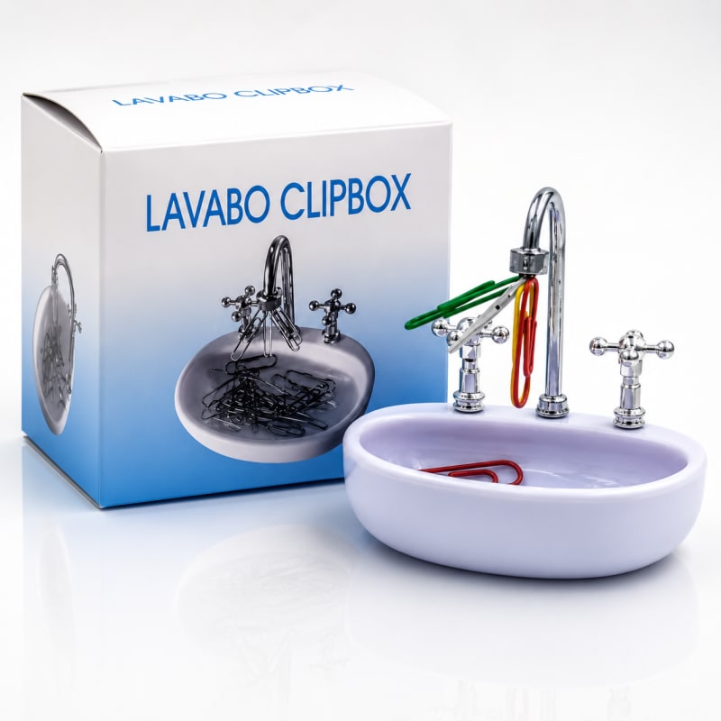 Basin-Shaped Magnetic Paper Clip Holder – Desk Organiser for Office & Study