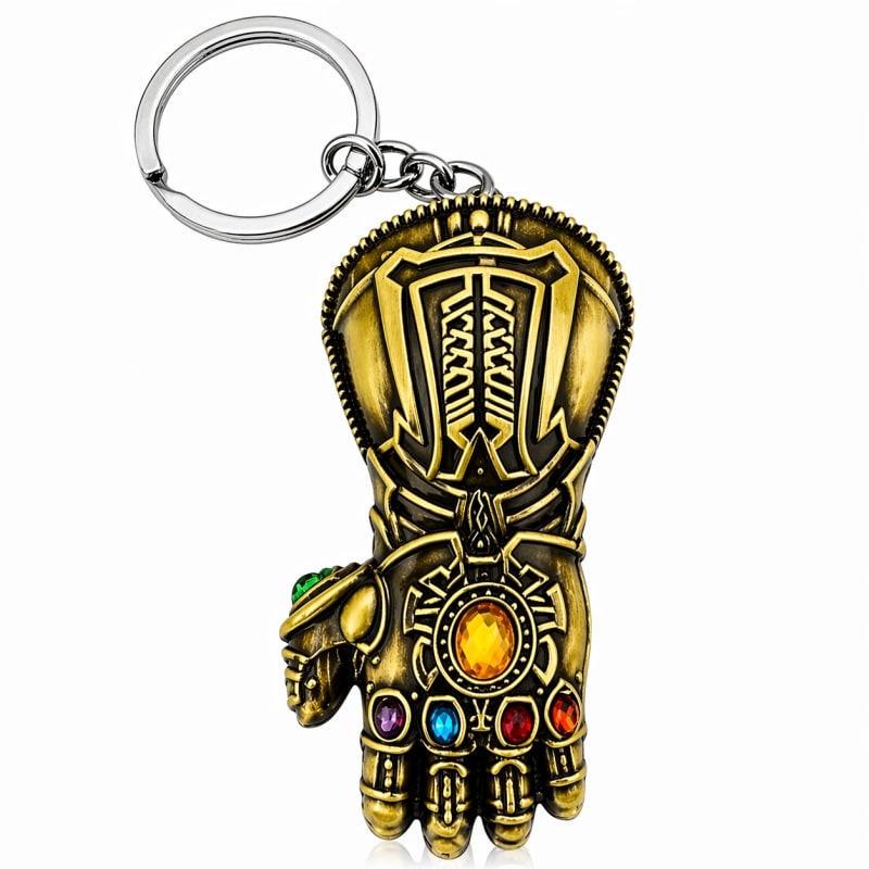 Thanos Infinity Gauntlet Metal Keychain – Marvel-Style Collectible