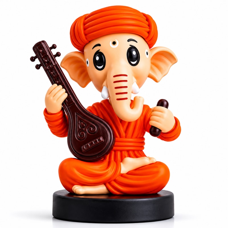 Lord Ganesha Spring Bobblehead – Car Dashboard & Desk Decorative Idol