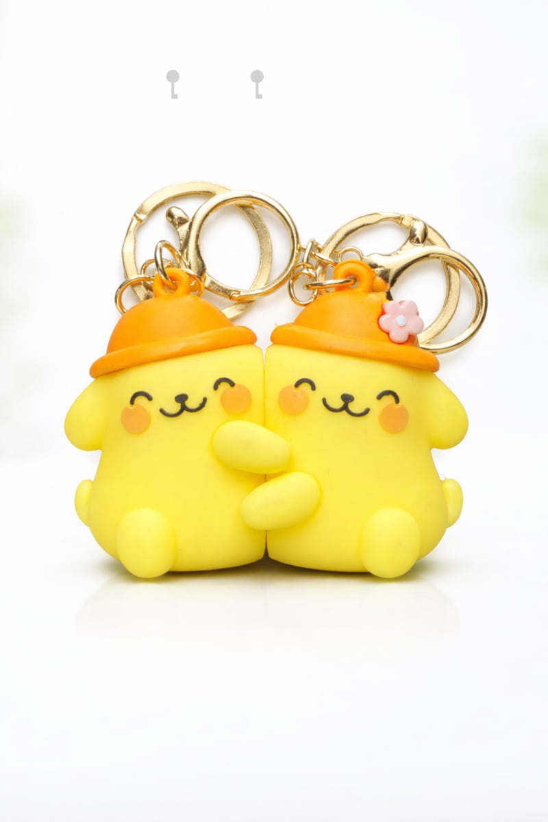 Kawaii Character Magnetic Couple Keychain – Cute Matching Bag Charms