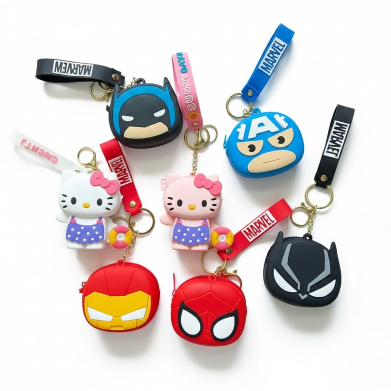 Superhero Silicone Zip Pouch – Portable Coin & Stationery Organiser