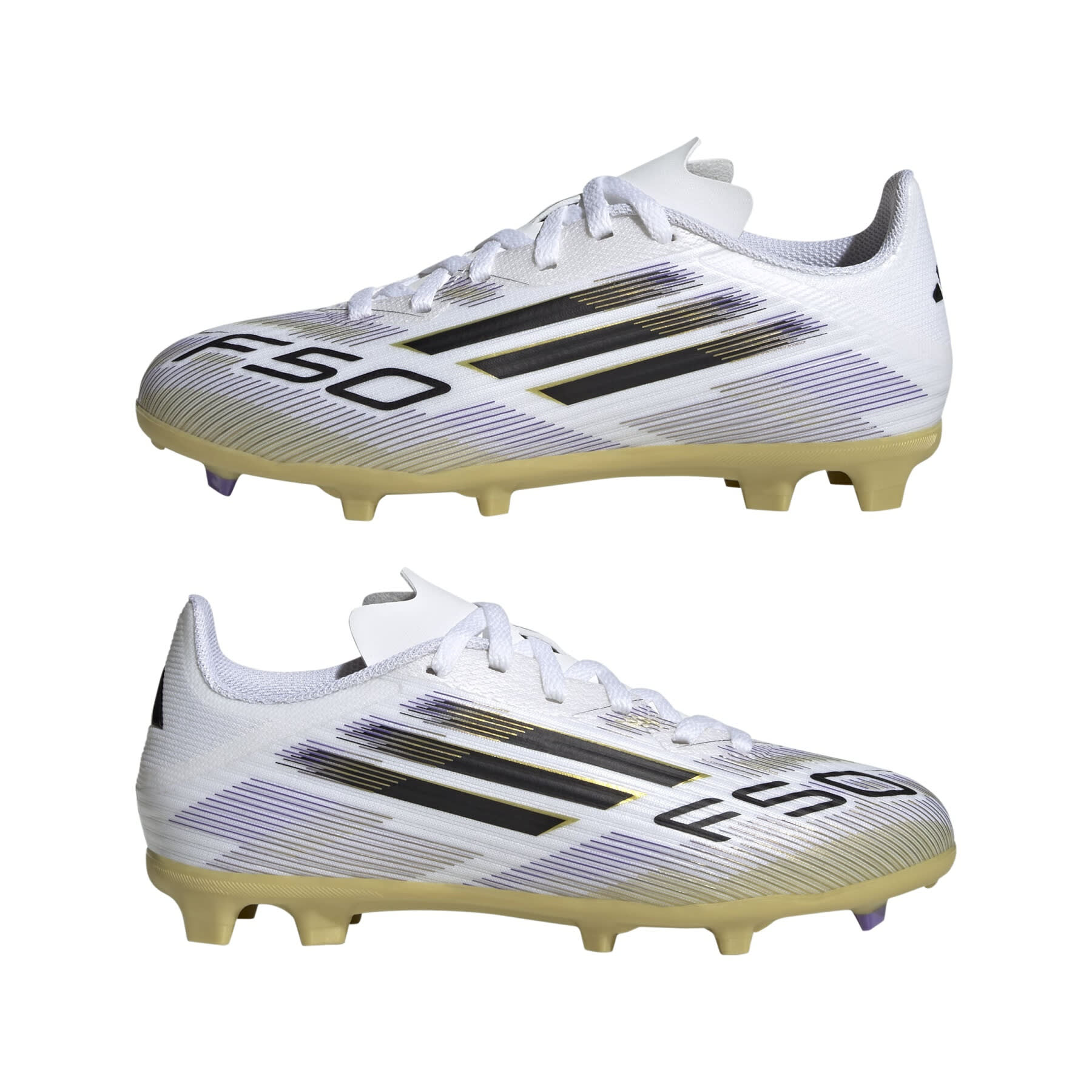 F50 LEAGUE FG/MG J FTWWHT/CBLACK/GOLDMT 4