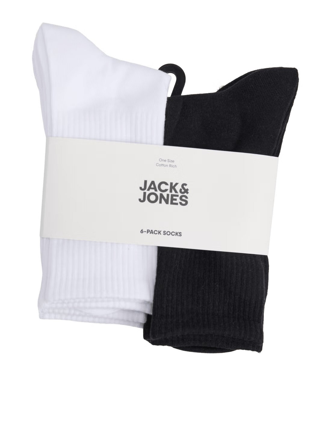JACNOLAN SOLID TENNIS SOCKS 6 PACK 4