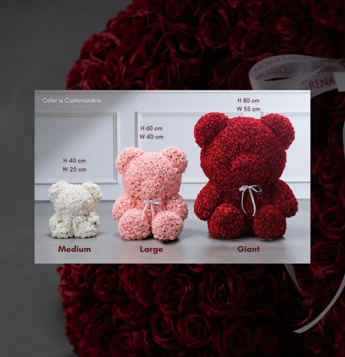 Rose Bear - Giant - Thumbnail 5 - artificial