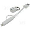 1.0m Lightning & Micro USB Cable - White