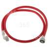 Care+Protect 1.5m Hot Water Inlet Hose Red 10x15mm Diameter