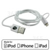 Apple iPhone 1,0m Lightning- & Mikro USB-Kabel - Weiß