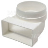 Male Elbow Bend Vent Ducting: 90Deg. - 110MM X 54MM