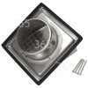 100mm Cowled Outlet With Non-Return Flap - Stainless Steel