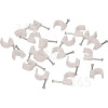 Wellco Pack Of 20 10mm Round Cable Clips - White