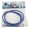 Tuyau Flexible D'arrivée D'eau Froide Universel (Bleu) - 2,5M- Embouts : Droit Et Coudé Care+Protect