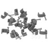 Pack Of 20 1.5mm Twin & Earth Cable Clips - Grey Wellco