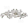 4mm Flat Cable Clips - White Wellco