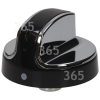 New World Hob Control Knob - Black / Chrome