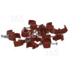 Pack Of 20 7mm Co-Axial Cable Clips - Brown Wellco