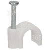 Wellco Pack Of 20 7mm Co-Axial Cable Clips - White