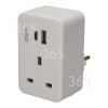 av:link EU To UK Travel Adaptor USB A + C