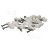 4mm Flat Cable Clips - White Wellco