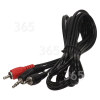 Spinotto Jack 3,5mm Stereo Per 2 Spine Fono