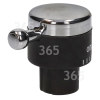 Bouton De Commande Du Thermostat De Four - Noir Et Argent&eacute; - Rangemaster / Leisure / Flavel