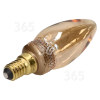 TCP SES/E14 LED Twist Etched Candle Vintage Lamp (Candlelight)
