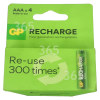 AAA Rechargeable 650 MAh Batteries - Card Of 4 GP Batteries
