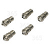 Koaxial Metall Reihenbuchse (5er Packung)