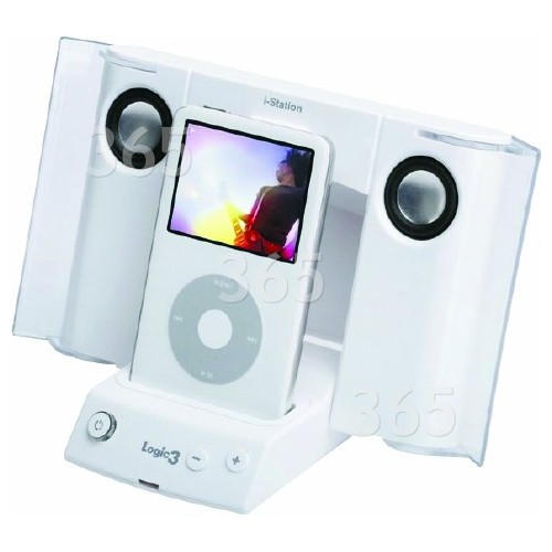 White I-Station 3 Speakers iPod Touch Logic 3