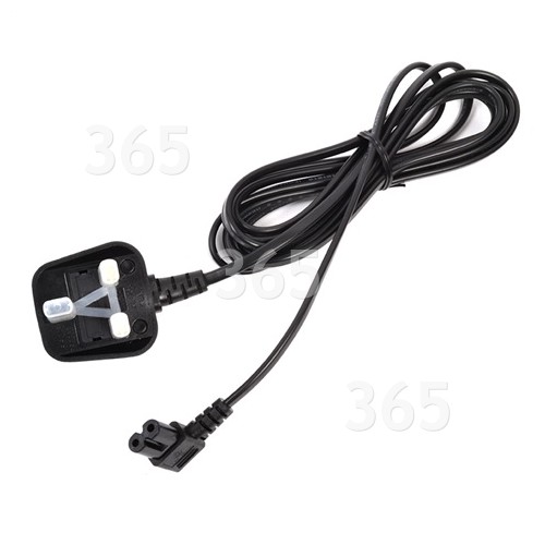 Figure-8 Right-Angled Mains Lead - UK Plug