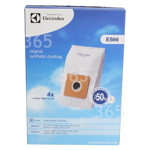 Electrolux ES66 / E66 / E66N Papierbeutel (4er Pack)