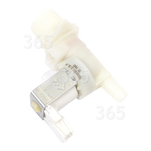 Hoover / Candy / Haier Cold Water Single Inlet Solenoid Valve : 180Deg. With 12 Bore Outlet & Protected Connector