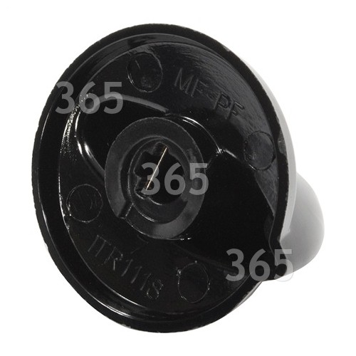 Whirlpool Hob Hotplate Control Knob - Black