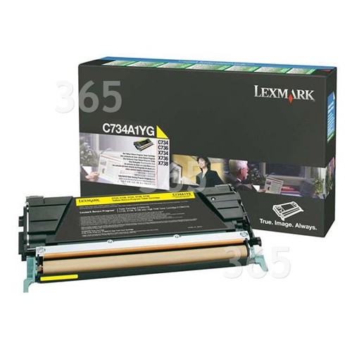 Cartucho De Tóner Original C734A1YG Amarillo C736DN Lexmark