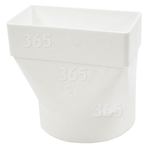 Round To Rectangular Horizontal Ducting Vent Adapter - 110MM X 54MM