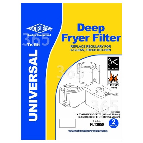 Universal Deep Fat Fryer Grease Filter Set : ( Cut To Size ) 330x285mm