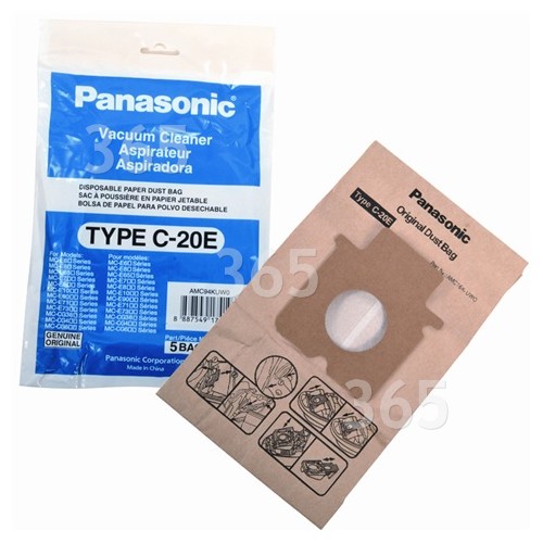 Panasonic C-20E Papier-Staubsaugerbeutel (5er Packung)