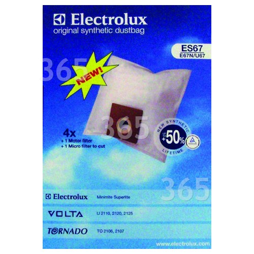 ES67 Sacs Aspirateur Electrolux