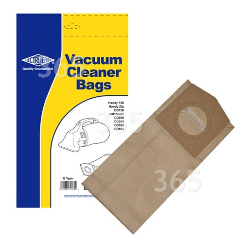 Sacs Aspirateur Type G (Paquet De 5) - BAG115 - Zip