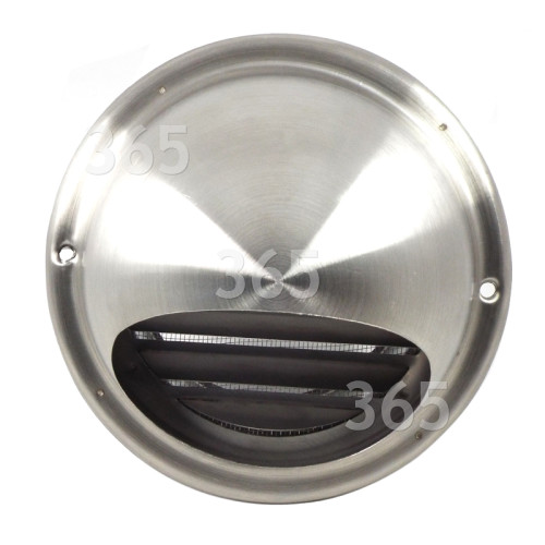 Bouche D'Aération Bombée 125mm Avec Grille - Inox