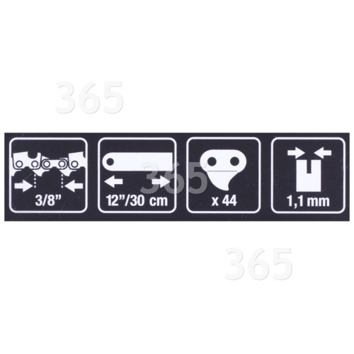 GUIDE CHAINE TRONCONNEUSE 30CM - 44 MAILLONS