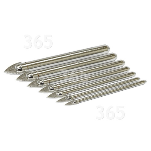 Rolson 7 Piece Glass & Tile Drill Bit Set