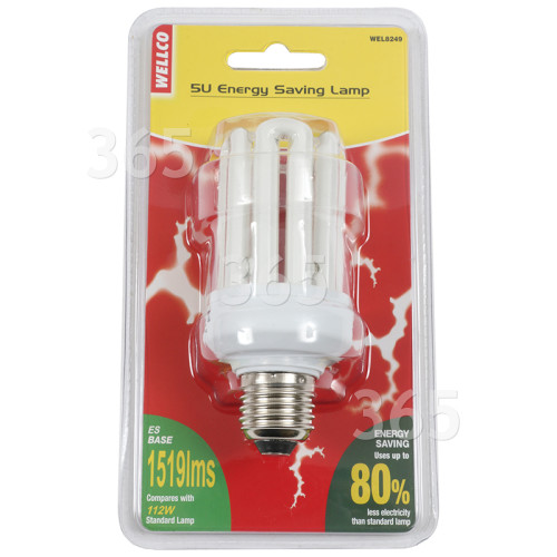 Wellco 25W ES Mini 5U Energiesparlampen (warmweiß) - 5er Pack