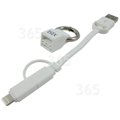 Câble Chargeur Blanc 1M Et Micro USB - Blanc -